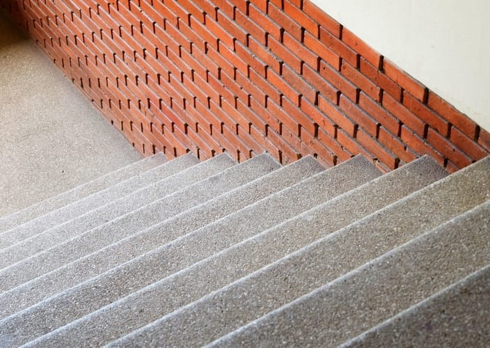 Ipswich Concreters' exposed aggregate concrete stairs